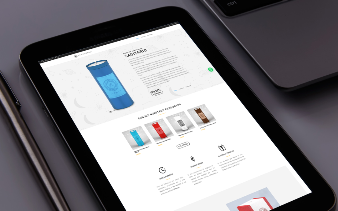 E-commerce para Velas con concepto Zodiacal